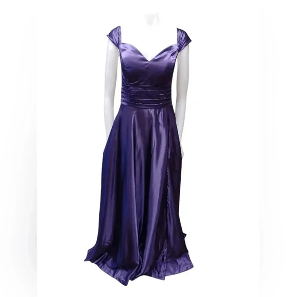 Witness of Love NWT Plum/Purple Maxi Sleeveless Corset Dress Size 14 - Picture 2 of 11